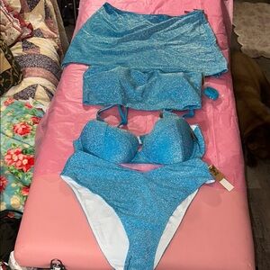 Blue Glitter Women's Bikini Set by PINK